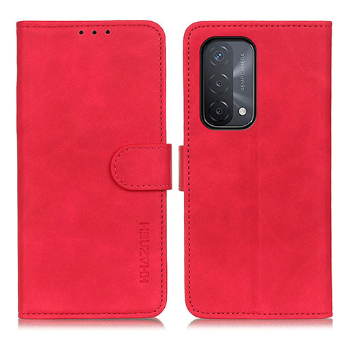 Leather Case Stands Flip Cover Holder K09Z for OnePlus Nord N200 5G Red