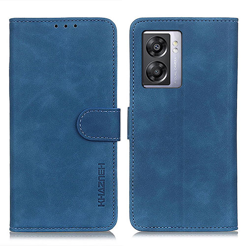 Leather Case Stands Flip Cover Holder K09Z for OnePlus Nord N300 5G Blue