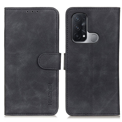 Leather Case Stands Flip Cover Holder K09Z for Oppo Reno5 A Black