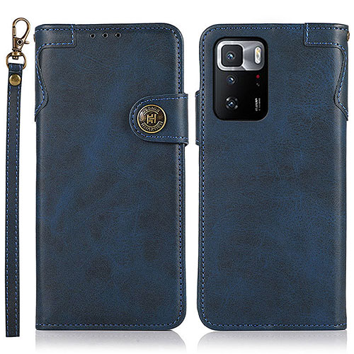 Leather Case Stands Flip Cover Holder K09Z for Xiaomi Poco X3 GT 5G Blue