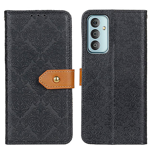 Leather Case Stands Flip Cover Holder KZ05 for Samsung Galaxy F23 5G Black