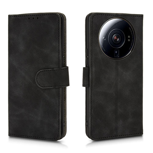 Leather Case Stands Flip Cover Holder L01 for Xiaomi Mi 12 Ultra 5G Black