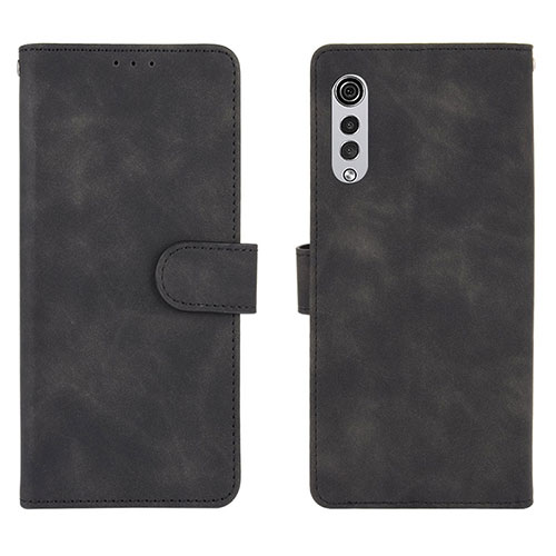 Leather Case Stands Flip Cover Holder L01Z for LG Velvet 5G Black