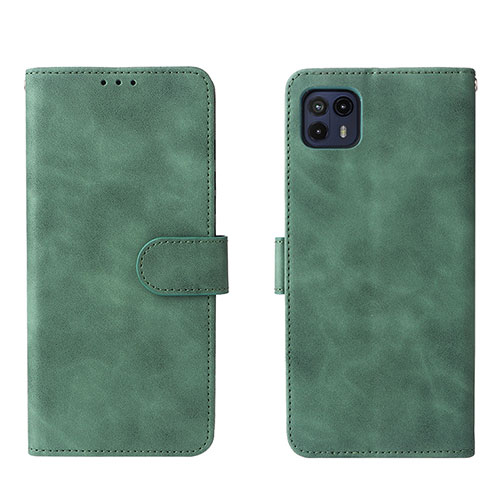 Leather Case Stands Flip Cover Holder L01Z for Motorola Moto G50 5G Green