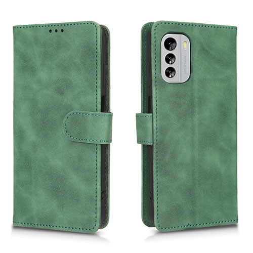 Leather Case Stands Flip Cover Holder L01Z for Nokia G60 5G Green