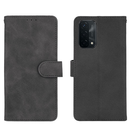 Leather Case Stands Flip Cover Holder L01Z for OnePlus Nord N200 5G Black
