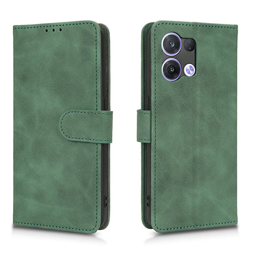 Leather Case Stands Flip Cover Holder L01Z for Oppo Reno9 5G Green
