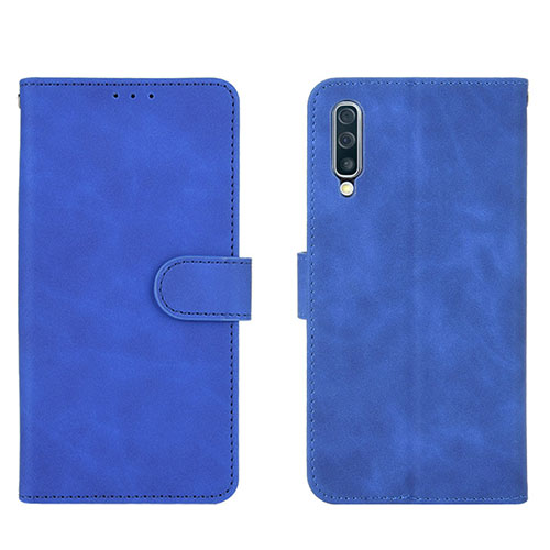 Leather Case Stands Flip Cover Holder L01Z for Samsung Galaxy A30S Blue