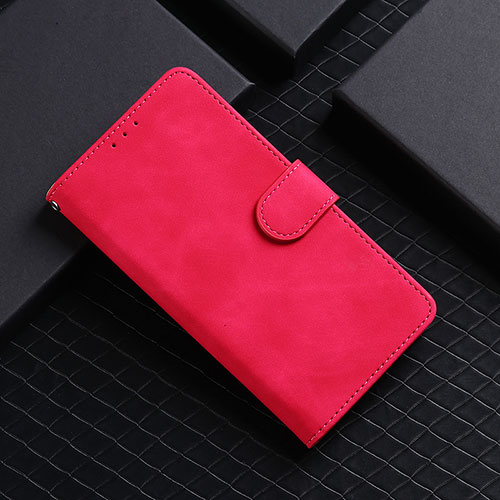 Leather Case Stands Flip Cover Holder L01Z for Samsung Galaxy A80 Hot Pink