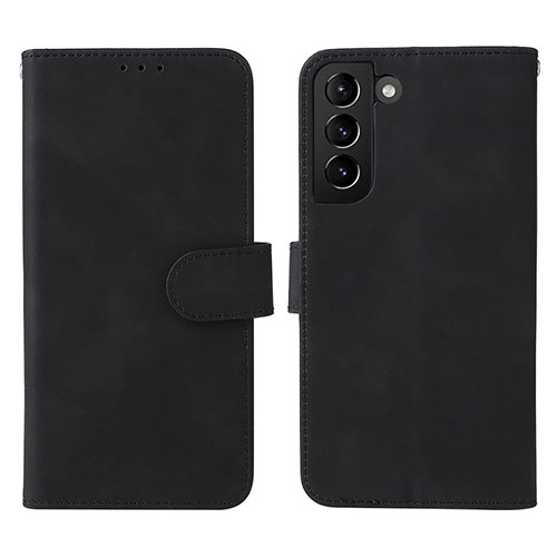 Leather Case Stands Flip Cover Holder L01Z for Samsung Galaxy S21 Plus 5G Black