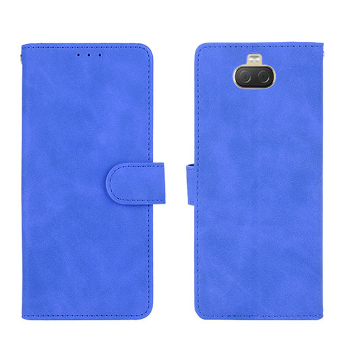 Leather Case Stands Flip Cover Holder L01Z for Sony Xperia 10 Blue
