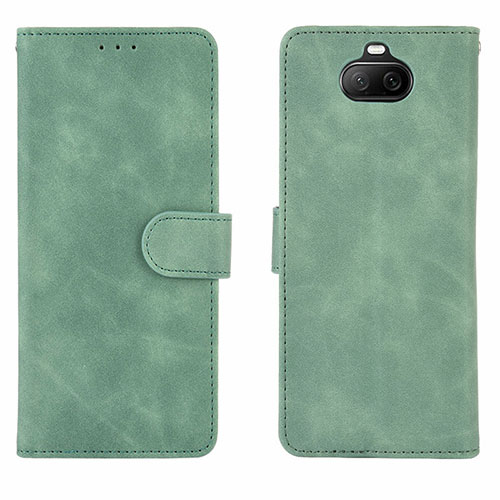 Leather Case Stands Flip Cover Holder L01Z for Sony Xperia 8 Lite Green