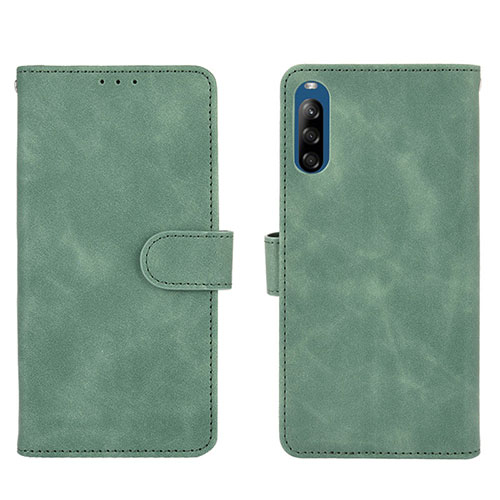 Leather Case Stands Flip Cover Holder L01Z for Sony Xperia L4 Green