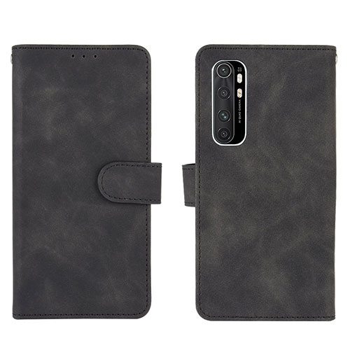 Leather Case Stands Flip Cover Holder L01Z for Xiaomi Mi Note 10 Lite Black