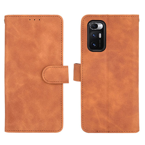 Leather Case Stands Flip Cover Holder L01Z for Xiaomi Mix Fold 5G Brown