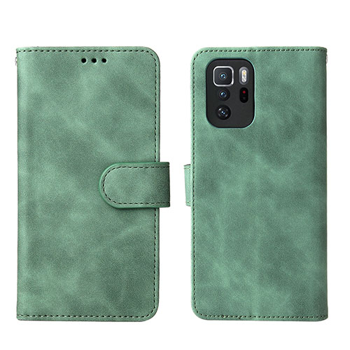 Leather Case Stands Flip Cover Holder L01Z for Xiaomi Poco X3 GT 5G Green