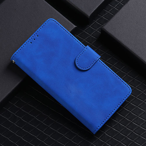 Leather Case Stands Flip Cover Holder L01Z for Xiaomi Redmi 9 Prime India Blue