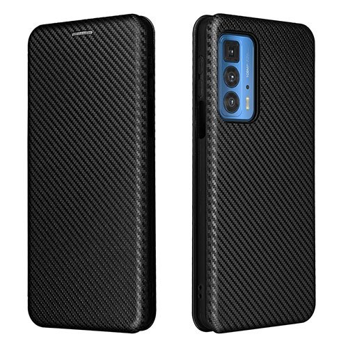 Leather Case Stands Flip Cover Holder L02Z for Motorola Moto Edge S Pro 5G Black