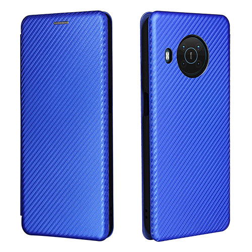 Leather Case Stands Flip Cover Holder L02Z for Nokia X20 Blue