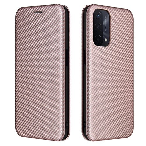 Leather Case Stands Flip Cover Holder L02Z for OnePlus Nord N200 5G Rose Gold