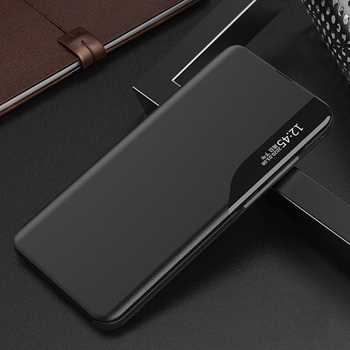 Leather Case Stands Flip Cover Holder L03 for Oppo Reno8 5G Black