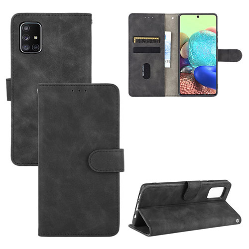 Leather Case Stands Flip Cover Holder L03Z for Samsung Galaxy A51 5G Black