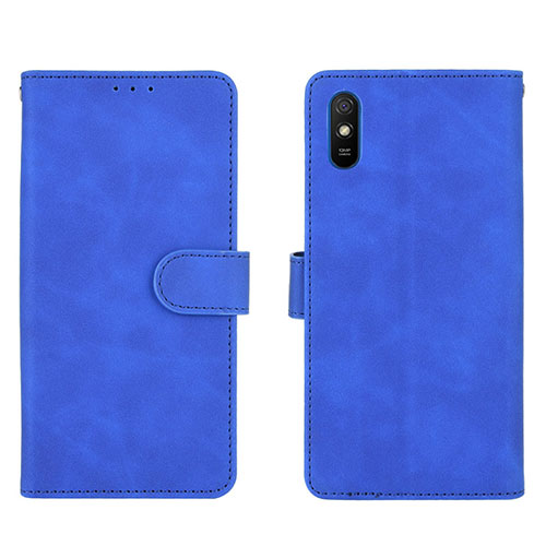 Leather Case Stands Flip Cover Holder L03Z for Xiaomi Redmi 9AT Blue