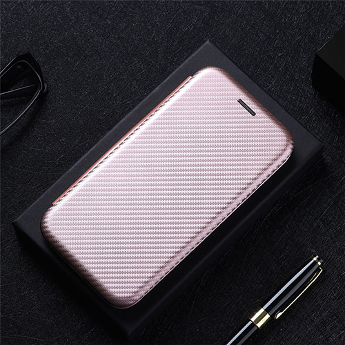 Leather Case Stands Flip Cover Holder L04 for Xiaomi Mi 12 Ultra 5G Rose Gold