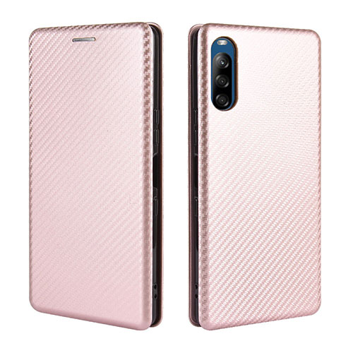 Leather Case Stands Flip Cover Holder L04Z for Sony Xperia L4 Rose Gold