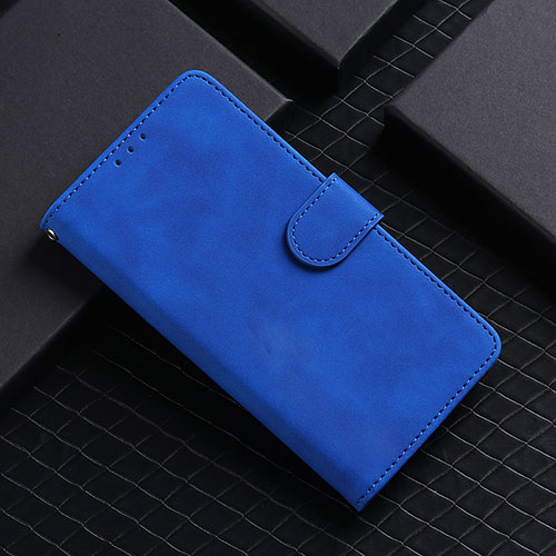 Leather Case Stands Flip Cover Holder L05Z for Samsung Galaxy S21 Ultra 5G Blue