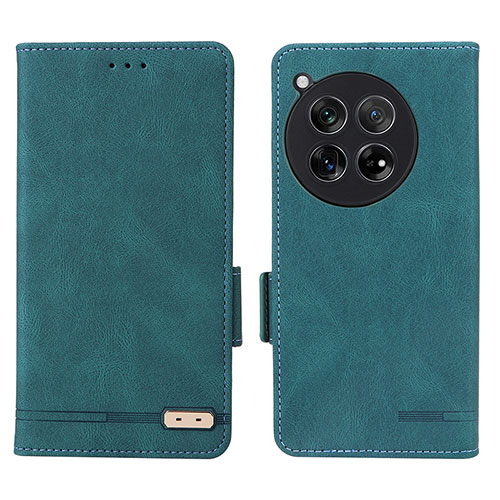 Leather Case Stands Flip Cover Holder L06Z for OnePlus Ace 3 5G Green