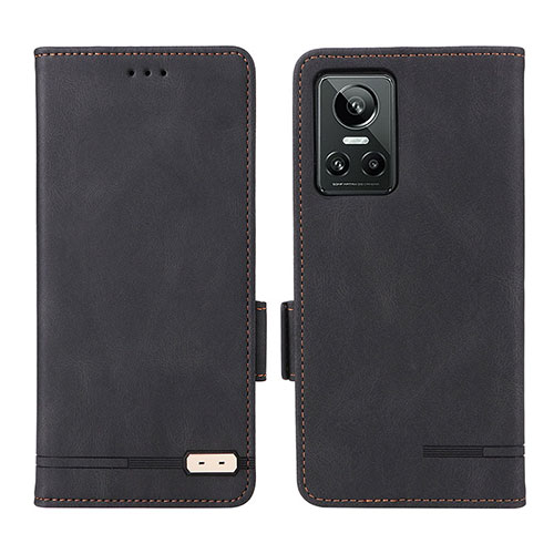 Leather Case Stands Flip Cover Holder L06Z for Realme GT Neo3 5G Black