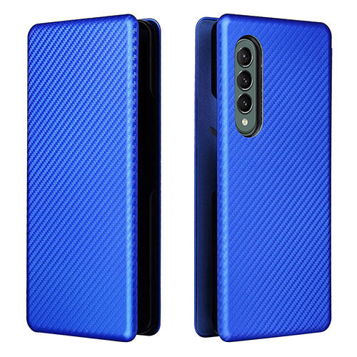 Leather Case Stands Flip Cover Holder L06Z for Samsung Galaxy Z Fold4 5G Blue