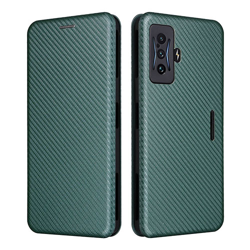 Leather Case Stands Flip Cover Holder L06Z for Xiaomi Poco F4 GT 5G Green
