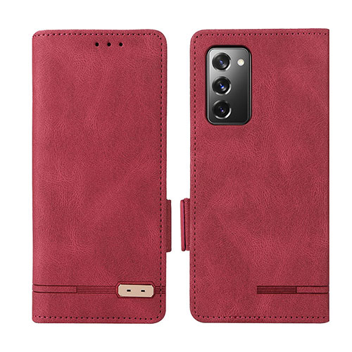 Leather Case Stands Flip Cover Holder L07Z for Samsung Galaxy Z Fold2 5G Red
