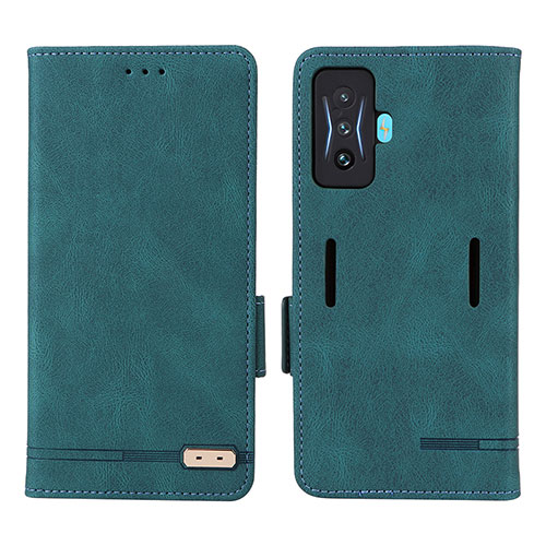 Leather Case Stands Flip Cover Holder L08Z for Xiaomi Poco F4 GT 5G Green