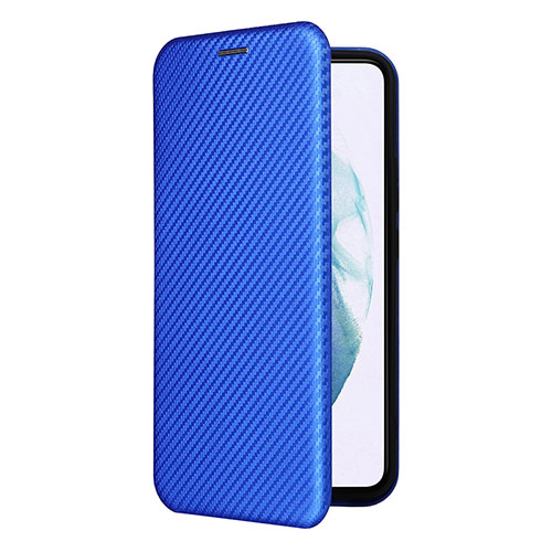 Leather Case Stands Flip Cover Holder L12Z for Samsung Galaxy S21 Plus 5G Blue