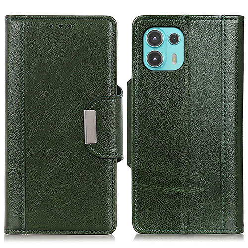 Leather Case Stands Flip Cover Holder M01L for Motorola Moto Edge 20 Lite 5G Green