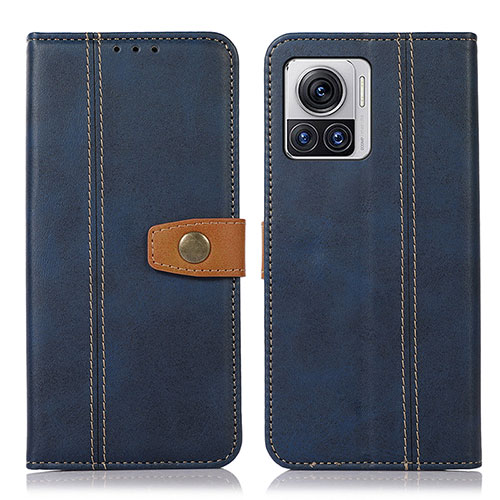 Leather Case Stands Flip Cover Holder M01L for Motorola Moto Edge 30 Ultra 5G Blue