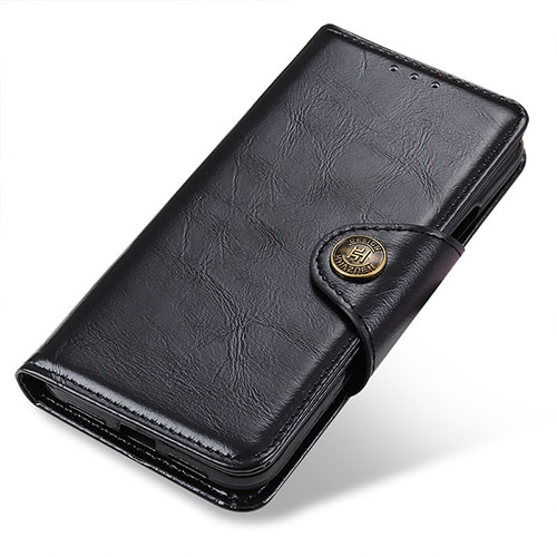 Leather Case Stands Flip Cover Holder M01L for Motorola Moto Edge Plus (2022) 5G Black