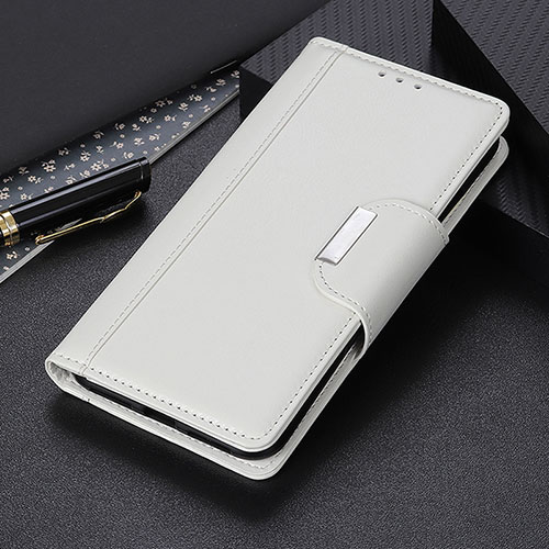 Leather Case Stands Flip Cover Holder M01L for Motorola Moto G10 White