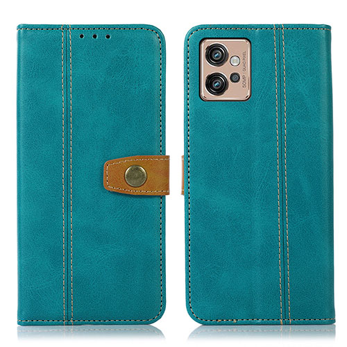 Leather Case Stands Flip Cover Holder M01L for Motorola Moto G32 Green