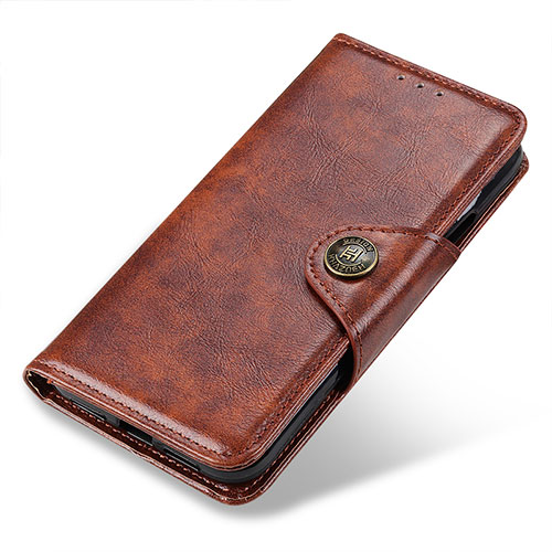 Leather Case Stands Flip Cover Holder M01L for Motorola Moto G71 5G Brown