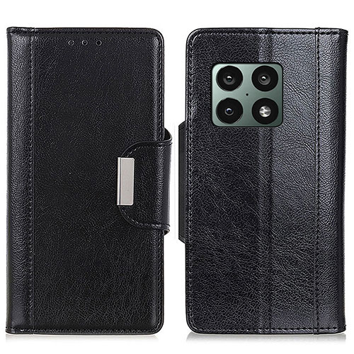 Leather Case Stands Flip Cover Holder M01L for OnePlus 10 Pro 5G Black