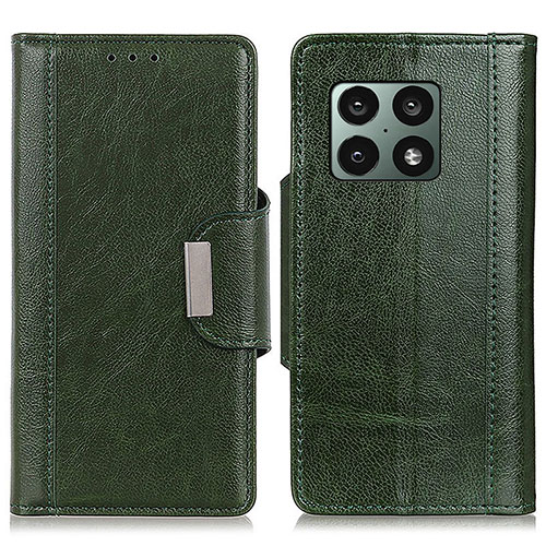 Leather Case Stands Flip Cover Holder M01L for OnePlus 10 Pro 5G Green