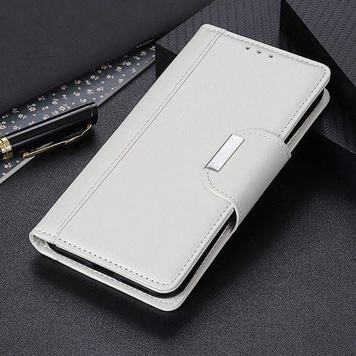 Leather Case Stands Flip Cover Holder M01L for Samsung Galaxy M32 5G White