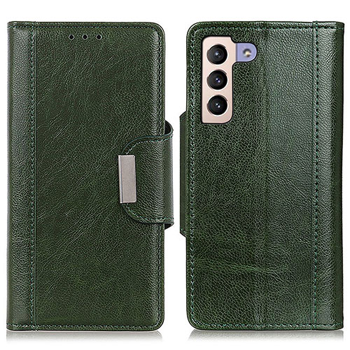 Leather Case Stands Flip Cover Holder M01L for Samsung Galaxy S21 5G Green