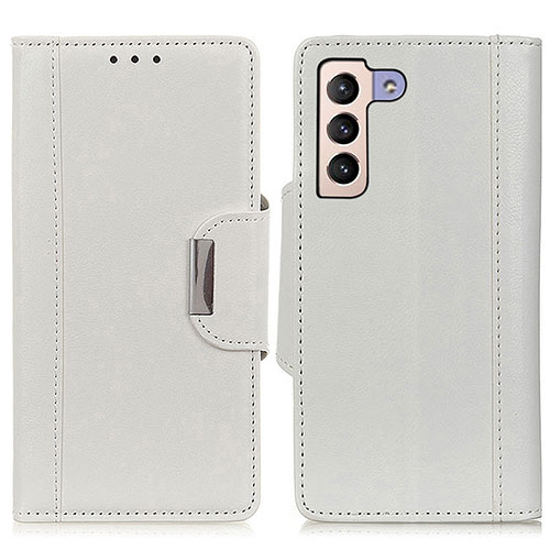 Leather Case Stands Flip Cover Holder M01L for Samsung Galaxy S21 5G White