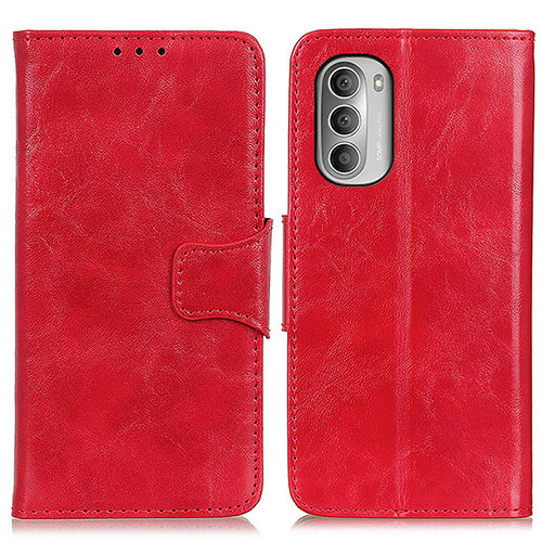 Leather Case Stands Flip Cover Holder M02L for Motorola Moto G Stylus (2022) 5G Red