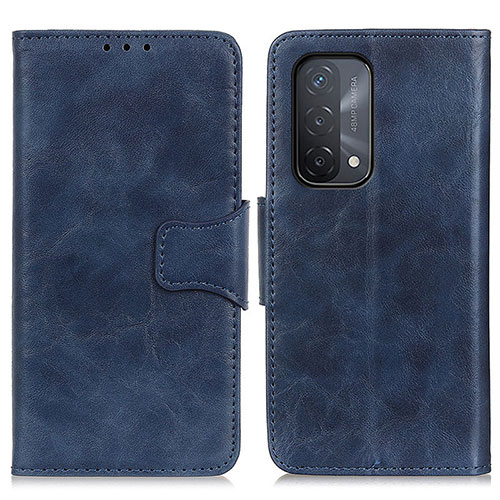 Leather Case Stands Flip Cover Holder M02L for OnePlus Nord N200 5G Blue
